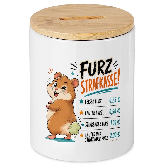 Lustige Hamster Furz Strafkasse Spardose für Männer, Frauen, Teenager Witziges Geldgeschenk, Wunscherfüller zum Geburtstag, Partygeschenk