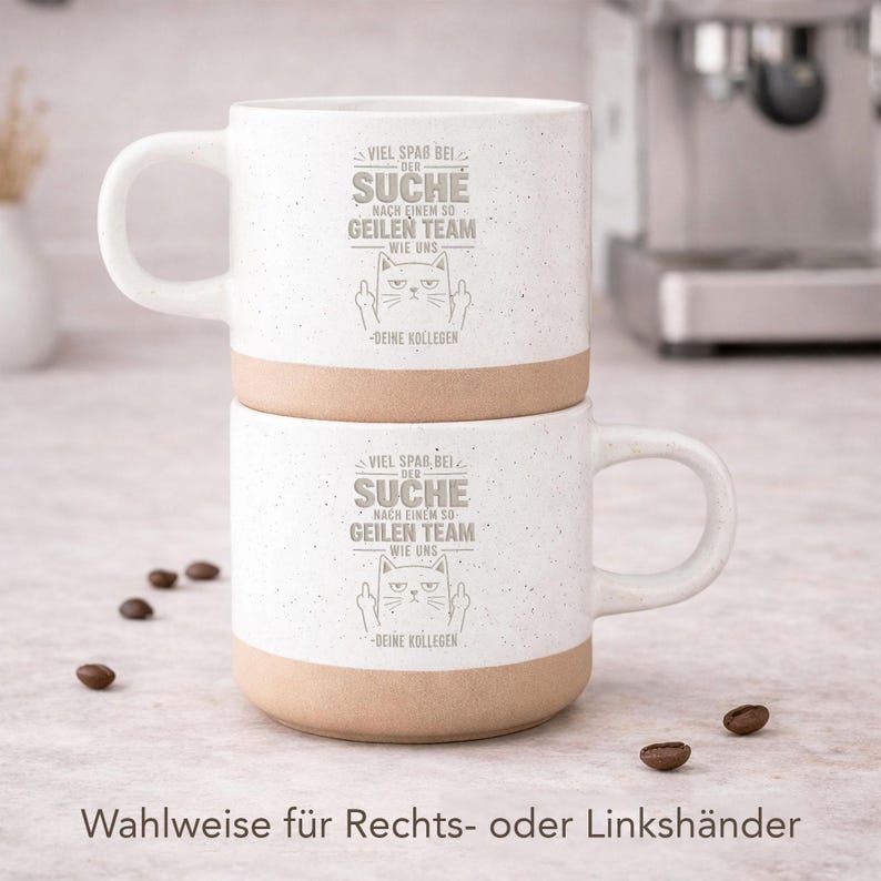 Engraved farewell coffee mug for a colleague - Job change gift for colleagues - Funny mug with cat saying - Farewell gift for team members image 11