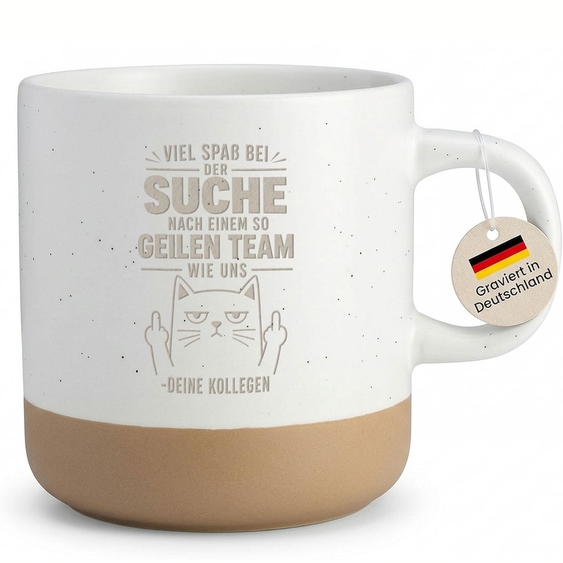 Engraved farewell coffee mug for a colleague - Job change gift for colleagues - Funny mug with cat saying - Farewell gift for team members image 7
