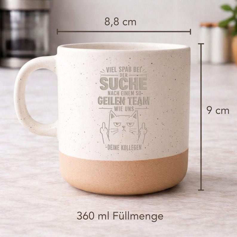 Engraved farewell coffee mug for a colleague - Job change gift for colleagues - Funny mug with cat saying - Farewell gift for team members image 6