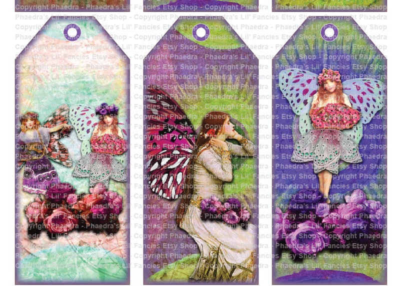Classical Fairies Six Printable Gift Tags for Journalling or - Etsy