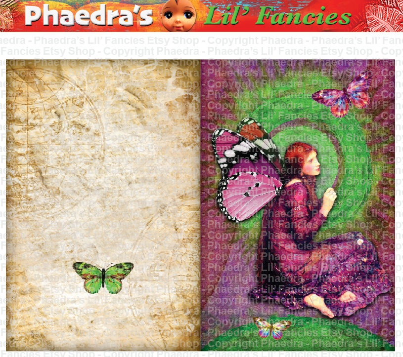 purple fairy printable greeting card digital a4 page etsy