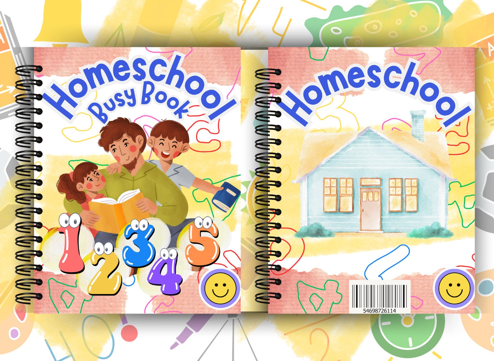 Homeschool busy book activity sheet featuring playful and educational designs