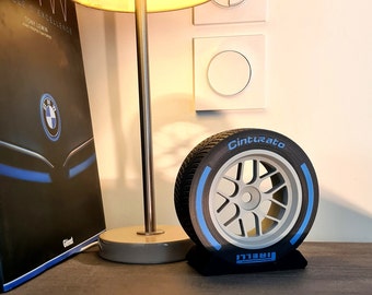 F1 WET TYRE - Customizable Formula 1 Championship-Inspired Tire and Rim Replica - Gift idea for F1 lovers