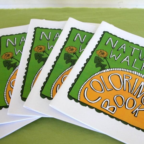 Libro para colorear imprimible de paseos por la naturaleza