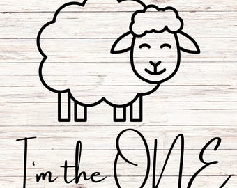 Christian svg I&#39;m The One SVG Gift for Christian Gift Jesus sheep svg Religious Lamb SVG Jesus svg digital printable digital download file