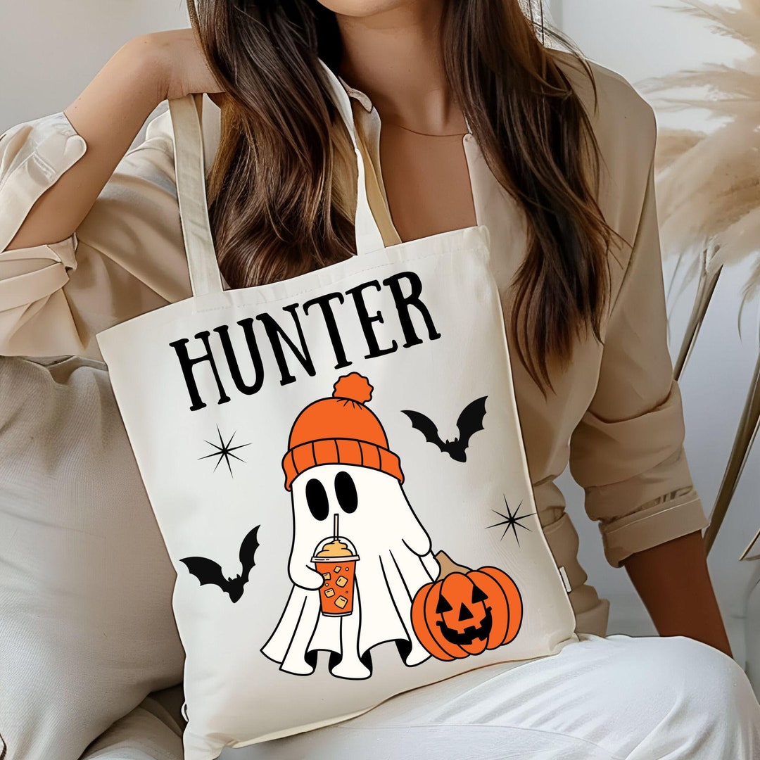 Personalized Halloween SVG, Trick or Treat Bag Svg, Cute Ghost SVG PNG ...