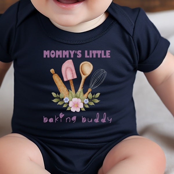 Infant Baking T-shirt, Baby Baker, Mommy's Baking Buddy, Mother's Day Gift, Gift for New Mom, Baby Announcement Ideas, Little Pastry Chef