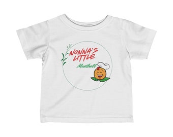 Infant Toddler Nonna's Little Meatball t-shirt, Italian boys and girls shirt