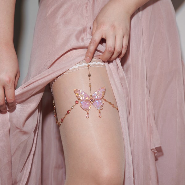 Fairy Butterfly Leg Chain: Elastic Copper Garter Jewelry
