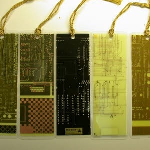 Recycled Vintage Circuit Board Geek Bookmarks SALE is for a Pkg of TWO BOOKMARKS image 2