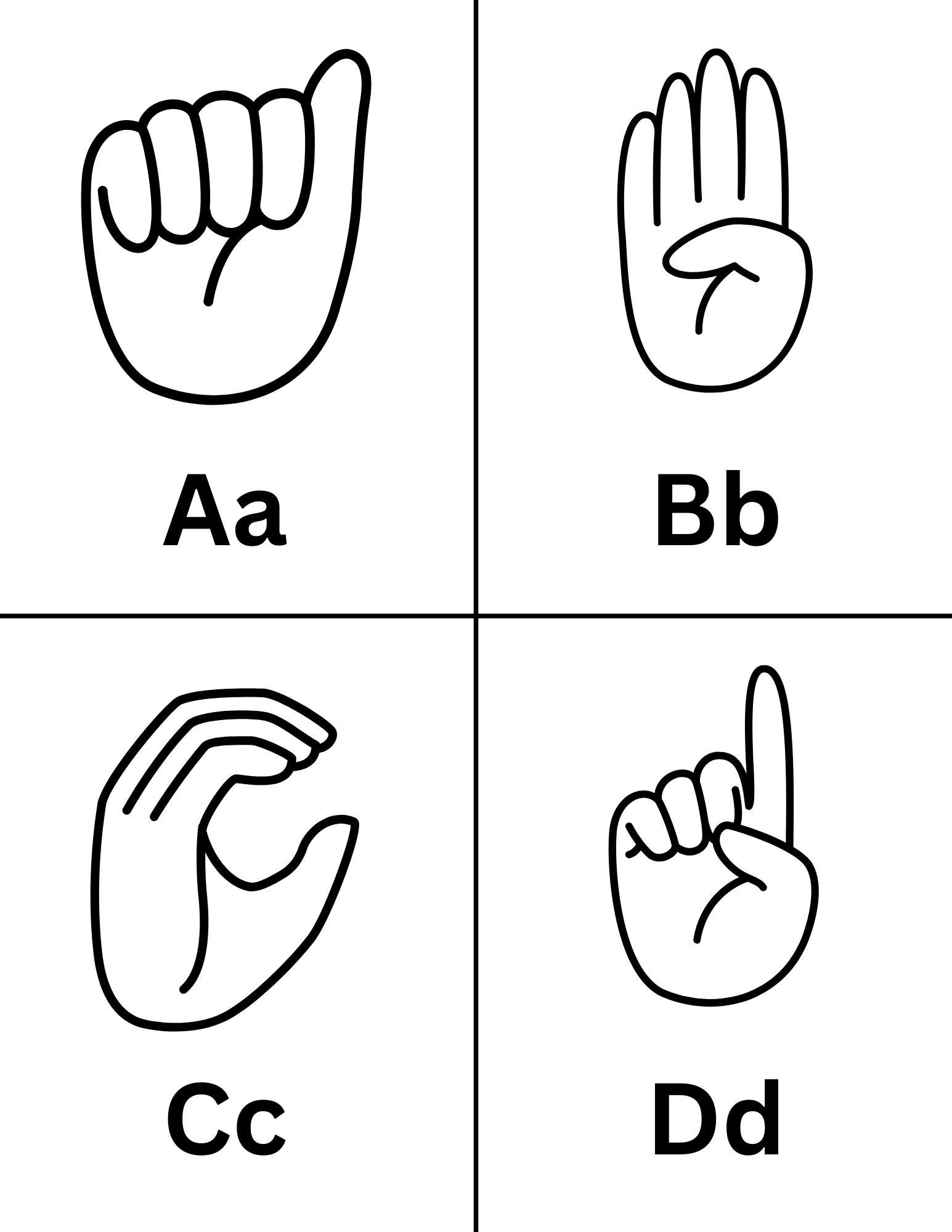ASL Sign Language Flashcards and Poster