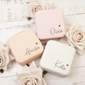 Personalized Jewelry case Gift for Wedding Bridemaids Birthflower Custom Gifts for Girls Engraved Jewelry Box Daughter Niece Christmas Gift