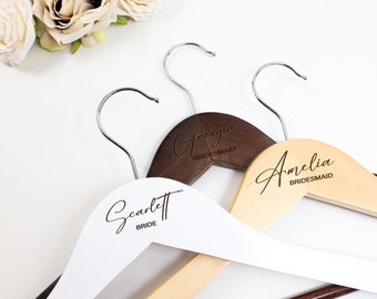 Bridesmaid Hangers, Wooden Personalized  Bridal Dress Wedding Hanger , Bridesmaid Gifts, Custom Bridal Hanger, Bridesmaid Proposal