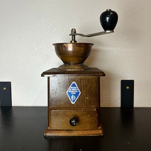 Vintage coffee Grinder- Made in West Germany with drawer and copper top