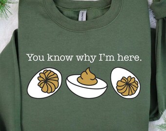 Funny Deviled Eggs Sweatshirt - Thanksgiving Food Lover Gift