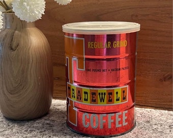 Vintage Tradewell Coffee Can from Seattle