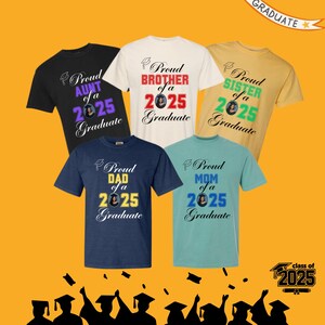 Custom Photo Proud Class of 2025 Graduate Shirt, Family Graduation Tee, Senior 2025 Squad, Personalized Grad Gift, High School