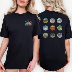 T-shirt univers Star Wars, T-shirt planètes Star Wars, chemise carte galactique, cadeau de science-fiction, T-shirt des mondes de la bordure extérieure, chemise de fan de la saga spatiale