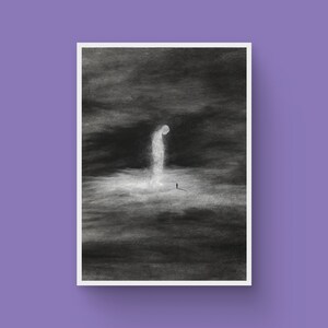Volviendo: diseño exclusivo de Diana Zhuk, póster minimalista original, impresión artística única para la decoración moderna del hogar, arte de pared, tarjeta de confesión