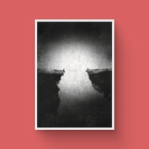 Missverständnis - Originales minimalistisches Poster, hochwertiger Kunstdruck für modernes Wohndekor, Wandkunst, Sci-Fi