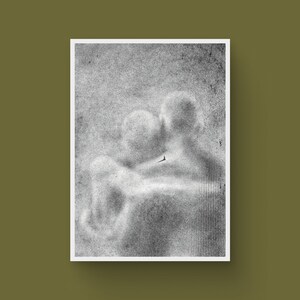 Pas avec moi - Affiche minimaliste émotionnelle originale, impression d'art de haute qualité pour une décoration intérieure moderne, art mural, carte de confession