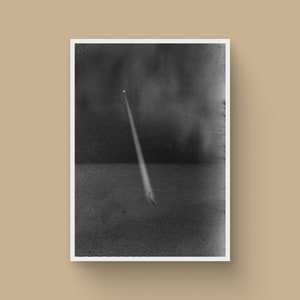 Lejos conmigo: cartel minimalista original hecho por un artista, impresión de arte paisajístico inspirador para la decoración moderna del hogar, arte de pared, ciencia ficción