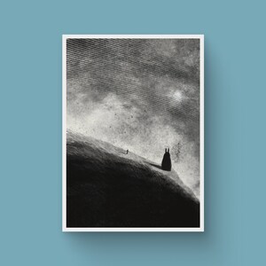 Tan cerca: póster minimalista original, impresión artística de alta calidad para decoración del hogar moderno, arte de pared