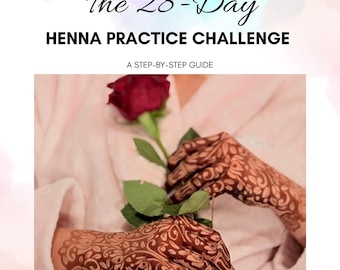 28 Day Henna Practice Challenge Book | Beginner Mehndi Workbook | Printable Practice Sheets