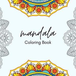 Páginas para colorir mandalas: arte para aliviar o estresse - download digital para impressão