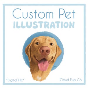 Custom Pet Portrait Illustration | DIGITAL Product