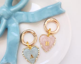 Custom Resin Dog ID Tag – Initial Heart Collar Charm