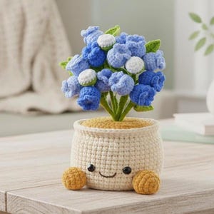 Jellycat Blueberry Pot Crochet PDF Pattern - How to Crochet Small Fruit Tree Pot Home Decoration - Crochet Plant Pot Mothers Day Gift