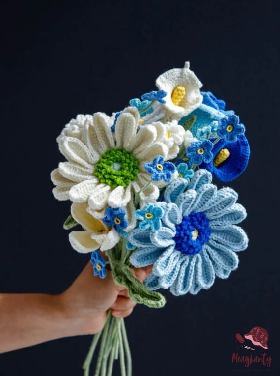 あみぐるみガーベラの花のかぎ針編みパターン、ガーベラの花のかぎ針