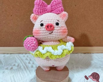 かわいい子豚の編み図（PDF）、かわいい子豚のあみぐるみ
