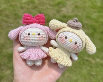 Kitty Besties Crochet PDF Pattern - Cute Kitty Crochet Tutorial Amigurumi - Small Kitty Doll Crochet - Cute Animal Pattern
