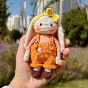Crochet Rabbit Long Ears PDF English Pattern - Crochet Cute Bunny Doll Pattern - Cute Rabbit Crochet - Cute Animal Pattern