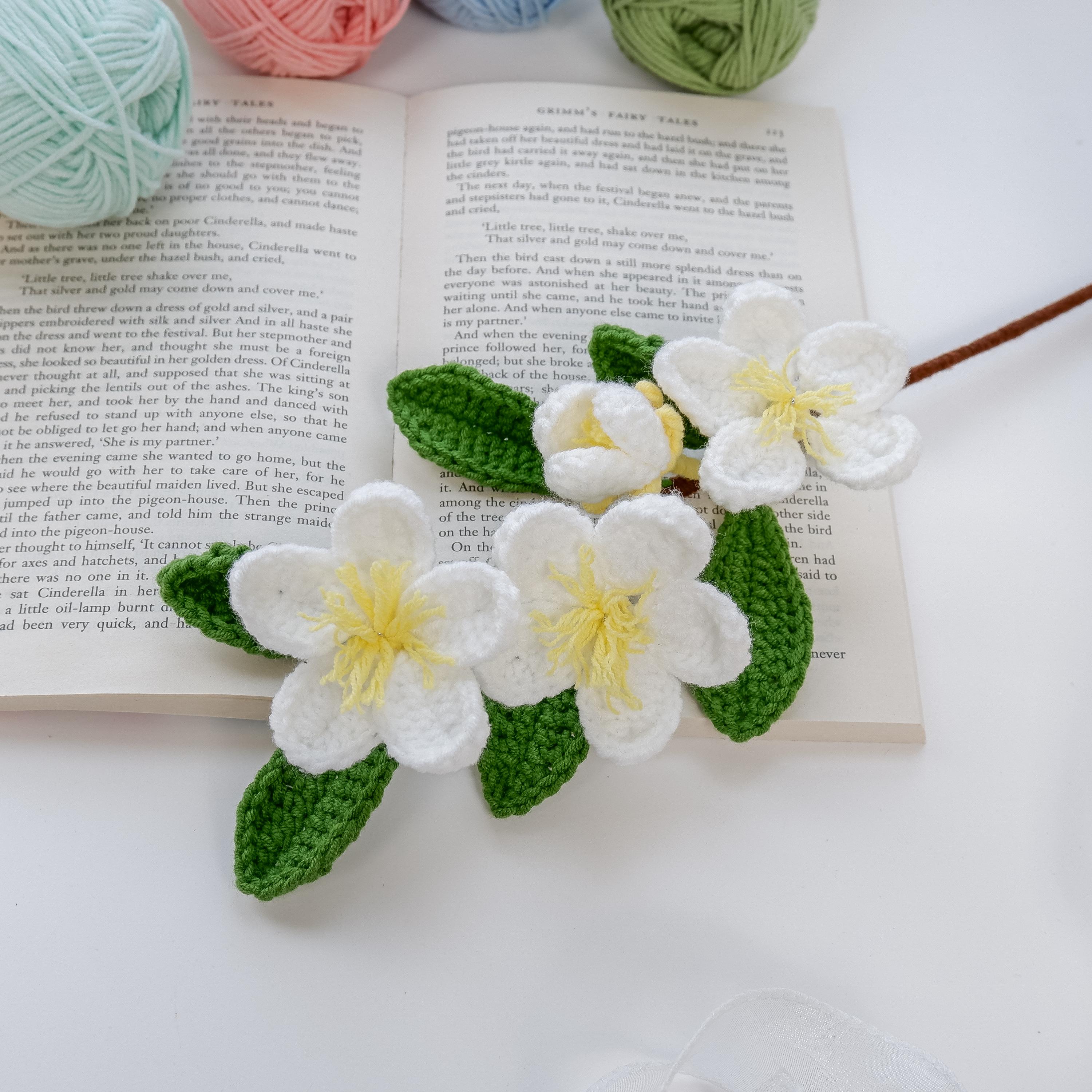 かぎ針編みのリンゴの花のパターン - 花束用のクラブアップルの花の