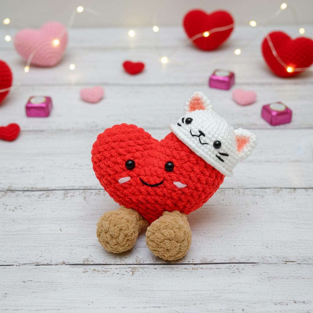 Bundle 3in1 Jellycat Heart Crochet PDF Pattern - Step by Step