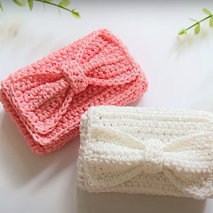 Crochet Wallet Pattern, Easy Crochet Wallet, Crochet Bag Pattern, Crochet Clutch Bag Pattern, Crochet Wrist Bag, Crochet Easy Level Bag
