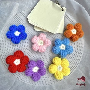 CROCHET Little Flower PATTERN, Crochet Flowers Pdf Pattern, US Terms Pattern (English Only)