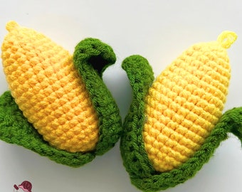 Corn Buddy Crochet Pattern PDF, CORN Crochet Pattern - Amigurumi Corn On The Cob Pattern, Crochet Vegetables Patterns