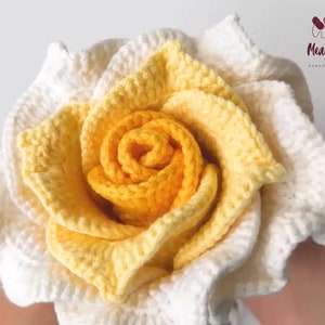 Thai Rosen Häkelmuster - Häkelmuster für Blumenstrauß - Häkelblumen Muster - Valentinstag Geschenke - Muttertags Geschenke