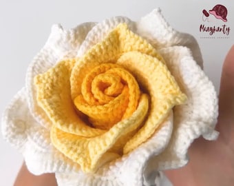 Crochet Thai Rose Pattern - Crochet Pattern for Bouquet - Crochet Flower Pattern - Crochet Flowers as Gifts - Crochet Flower Decoration