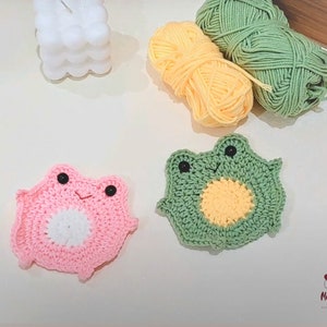 AMIGURUMI: Crochet Pattern Coaster Frog Coaster, Pattern Amigurumi Pattern Tutorial Crochet Cute Froggy Coaster Pattern