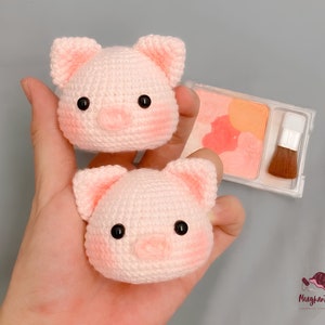 Pig No Sew Crochet PDF Pattern, No Sew Amigurumi Crochet Patterns, Crochet Pattern, Plushie Pattern
