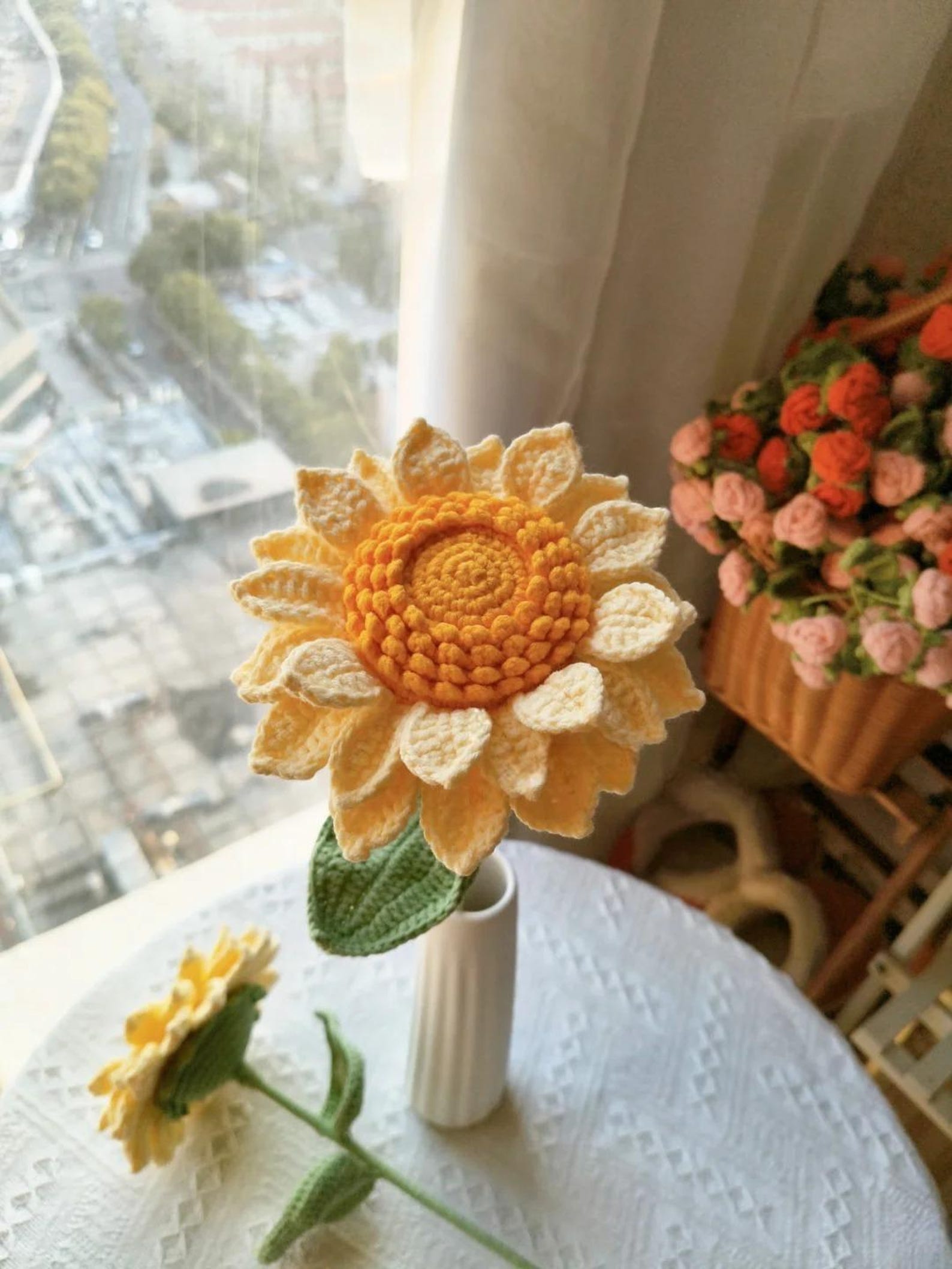 Sunflower Crochet Step by Step Pattern, Fall Flower Crochet Amigurumi ...