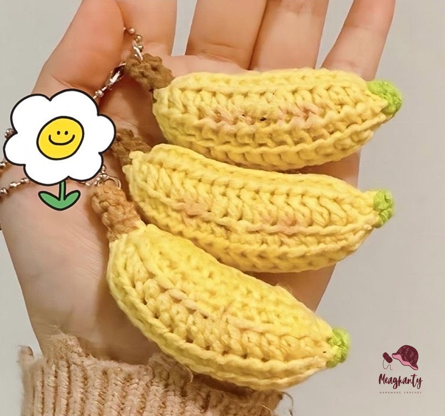 40 Banana Crochet Patterns: Play Food, Amigurumi, Pouches, and More 25 Crochet Cute Banana Keychain