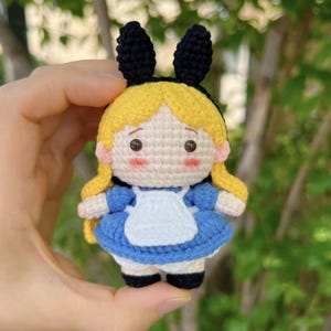 Little Princess Crochet PDF Pattern, How to Crochet Princess Mini Doll Amigurumi Tutorial, Crochet Small Doll Keychain, Cute Crochet Pattern