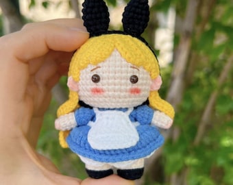 Little Princess Crochet PDF Pattern, How to Crochet Princess Mini Doll Amigurumi Tutorial, Crochet Small Doll Keychain, Cute Crochet Pattern